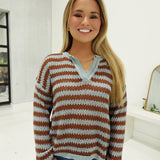 Chancey Sweater Top  - L Blue