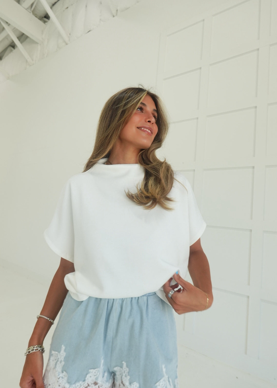 Blythe Batwing Top - Ivory