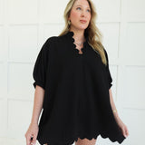 Lorelai Scalloped Set - Black