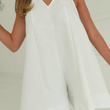 Game Winning Romper - White