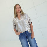 Sipping Bubbly Blouse - Champagne