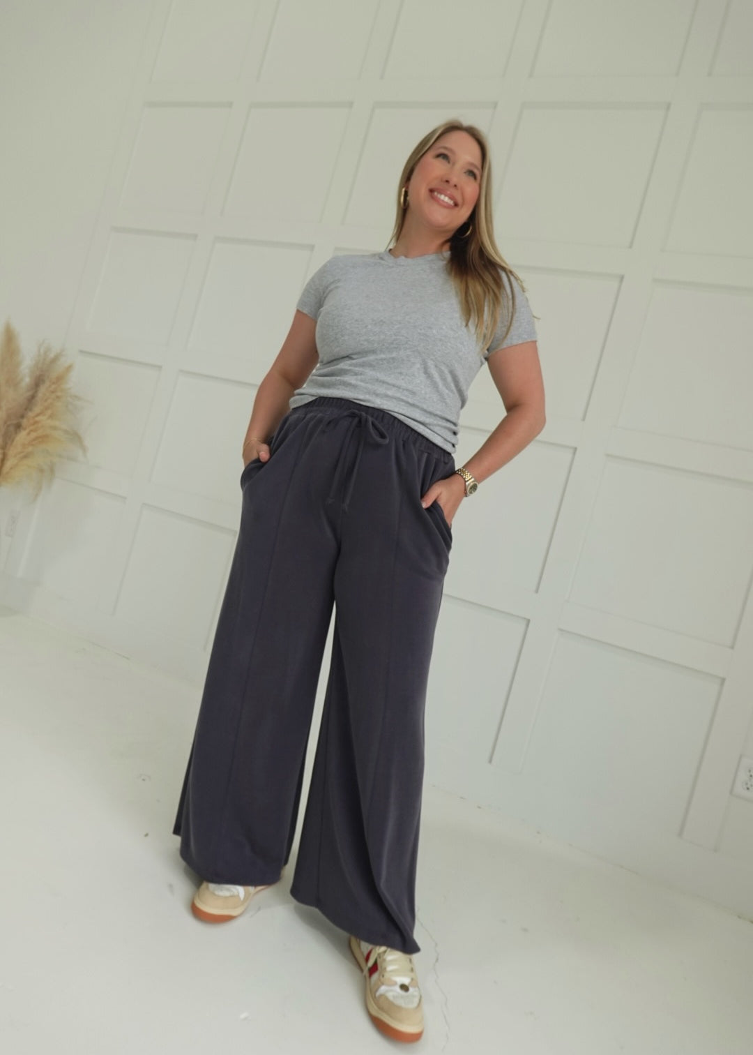 Staying Put Casual Pants - Graphite