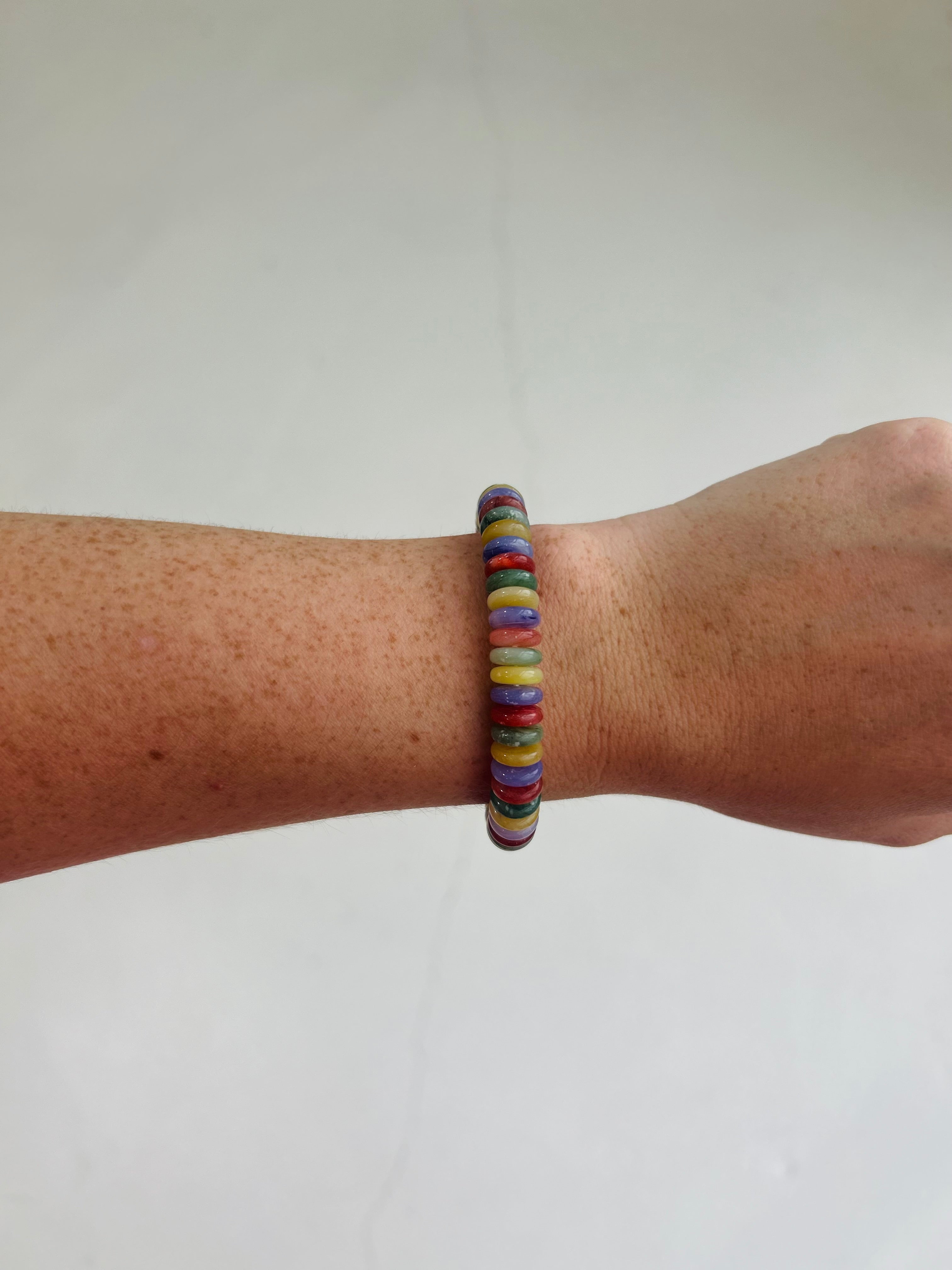 Wide Disc Stretch Bracelet