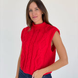 The Clique Sweater Top - Red