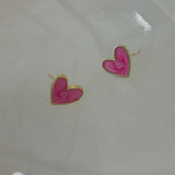 Little Pink Heart Studs