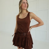 Pleasure To Pleat You Mini Romper Dress