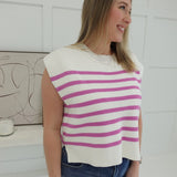 Kylie Sweater Top - Bright Mauve