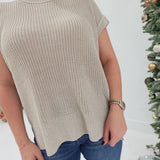 Can't Go On Sweater Top - Mocha