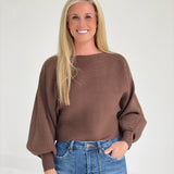 Classical Ribbed Sweater - Brown