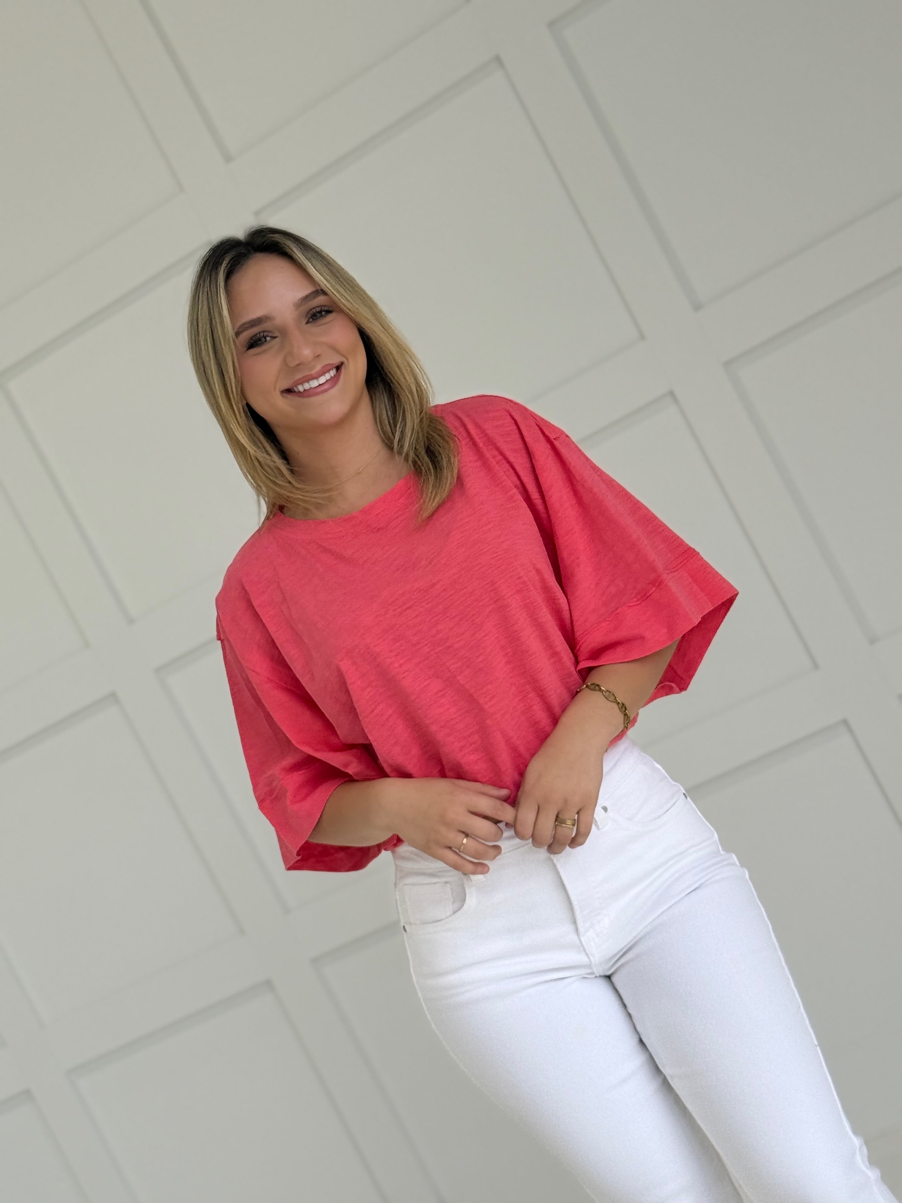 Farmers Top - Coral