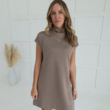 Solar Mini Dress - Lt Mocha