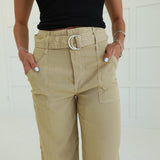 Caldwell Belted Pants - Beige