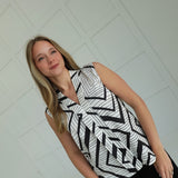 Level Up Geo Print Blouse