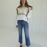 Presley Striped Vest Blouse