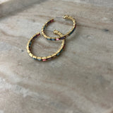 Crystal Open Circle Hoops