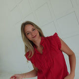 Vienna With Love Blouse - Red