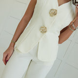 Chantel Vest Set - Ivory