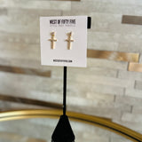 Cross Drop Earrings