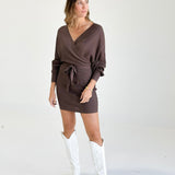 Elethia Sweater Dress - COCO Brown