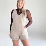 Keep To Myself Romper - Ash Mocha