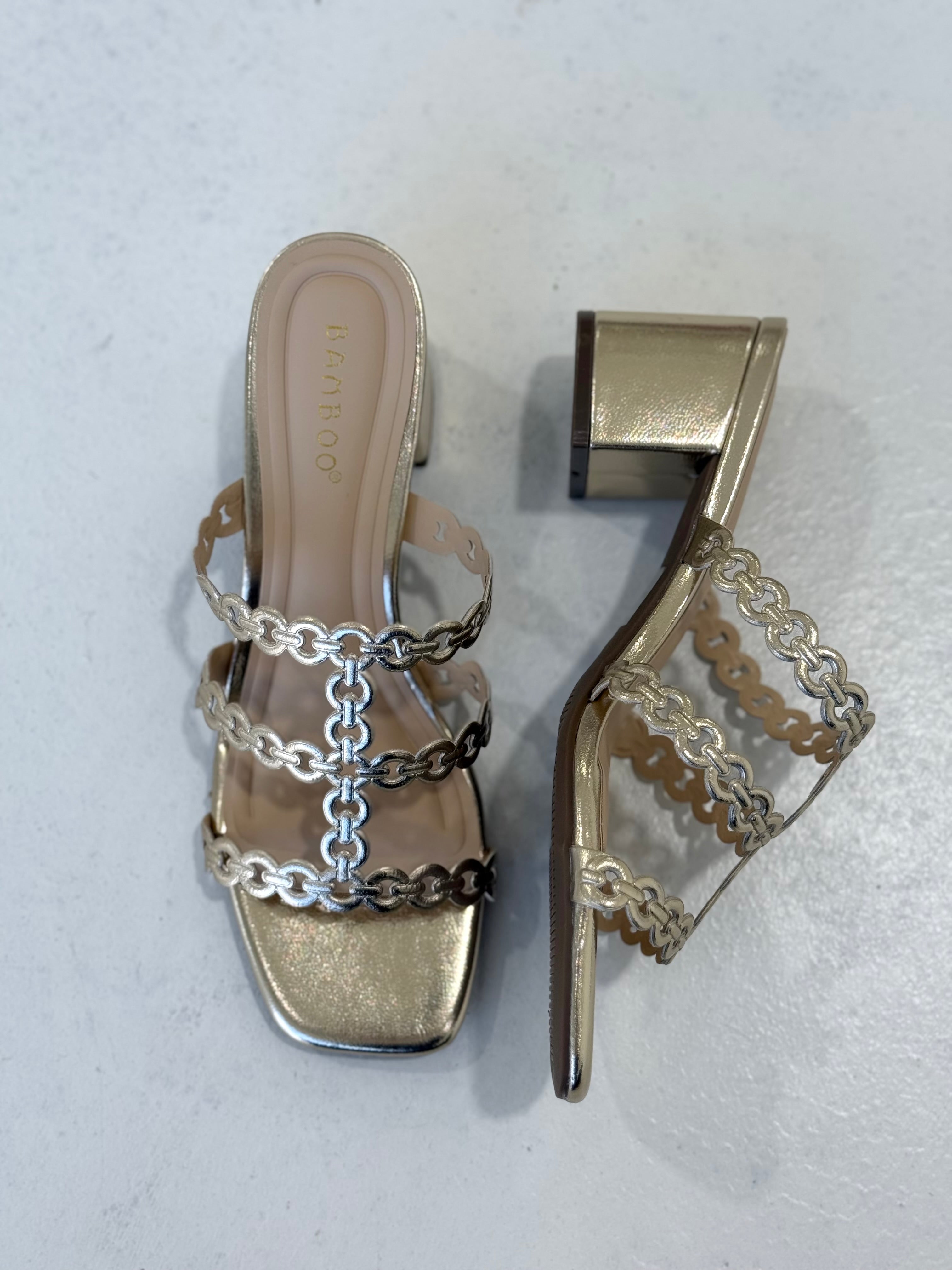 Chaney Chunky Heel - Gold