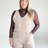 Keep To Myself Romper - Ash Mocha