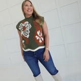 Roundhouse Sweater Top - Olive