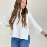 Belle's Dowry Sweater Top - Ivory