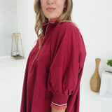 Sibly Mini Dress - Burgundy