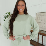 Jump To It Pullover - Olive Stone