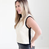 Clarings Sleeveless Sweater - Cream