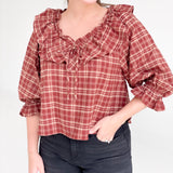 Plaid To Be Here Top