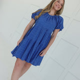 Ada Textured Dress - Blue