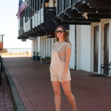 Seasons Tied Romper - Sand Beige