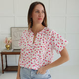 Sassy Printed Top - Pink