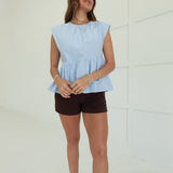 June To Me Top - Sky Blue