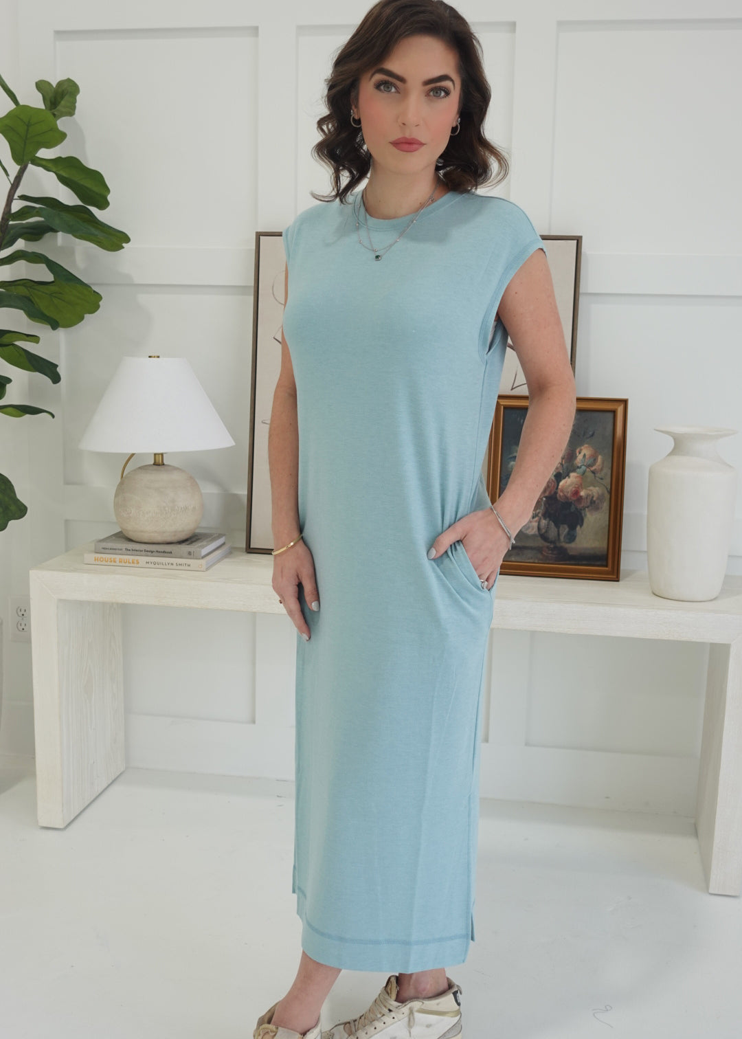 On Board Midi Dress - Dusty Teal