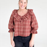 Plaid To Be Here Top