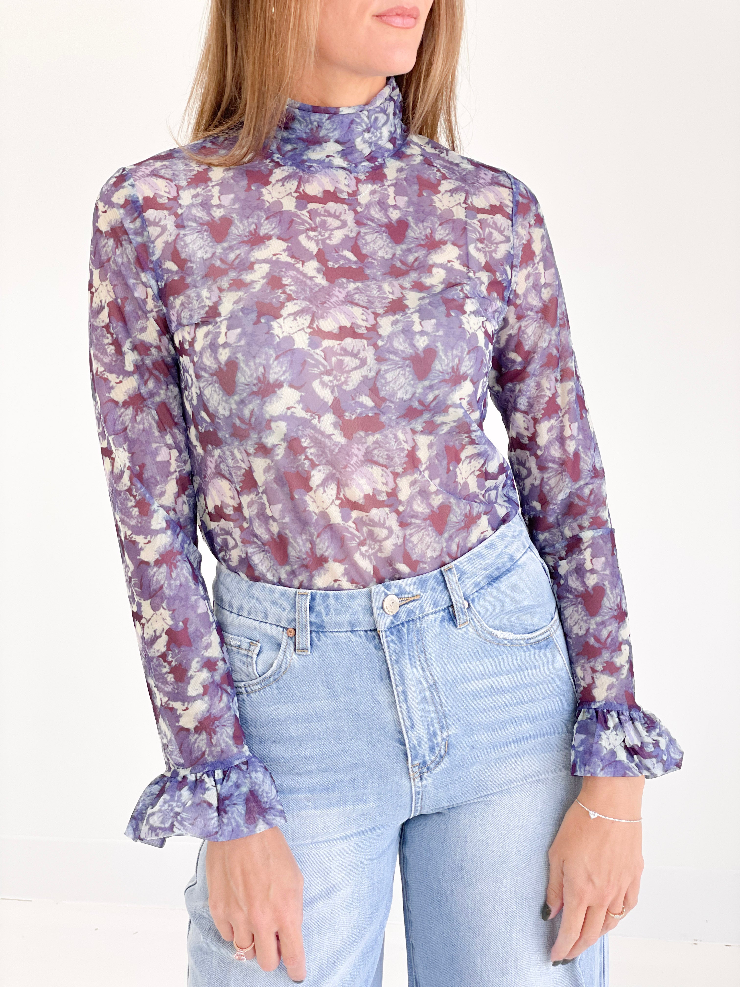 Follies Floral Mesh Top