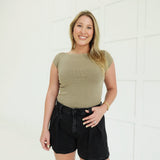 Goin' Solo Pleated Shorts - Washed Black