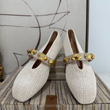 Islander Raffia Flats - Bone