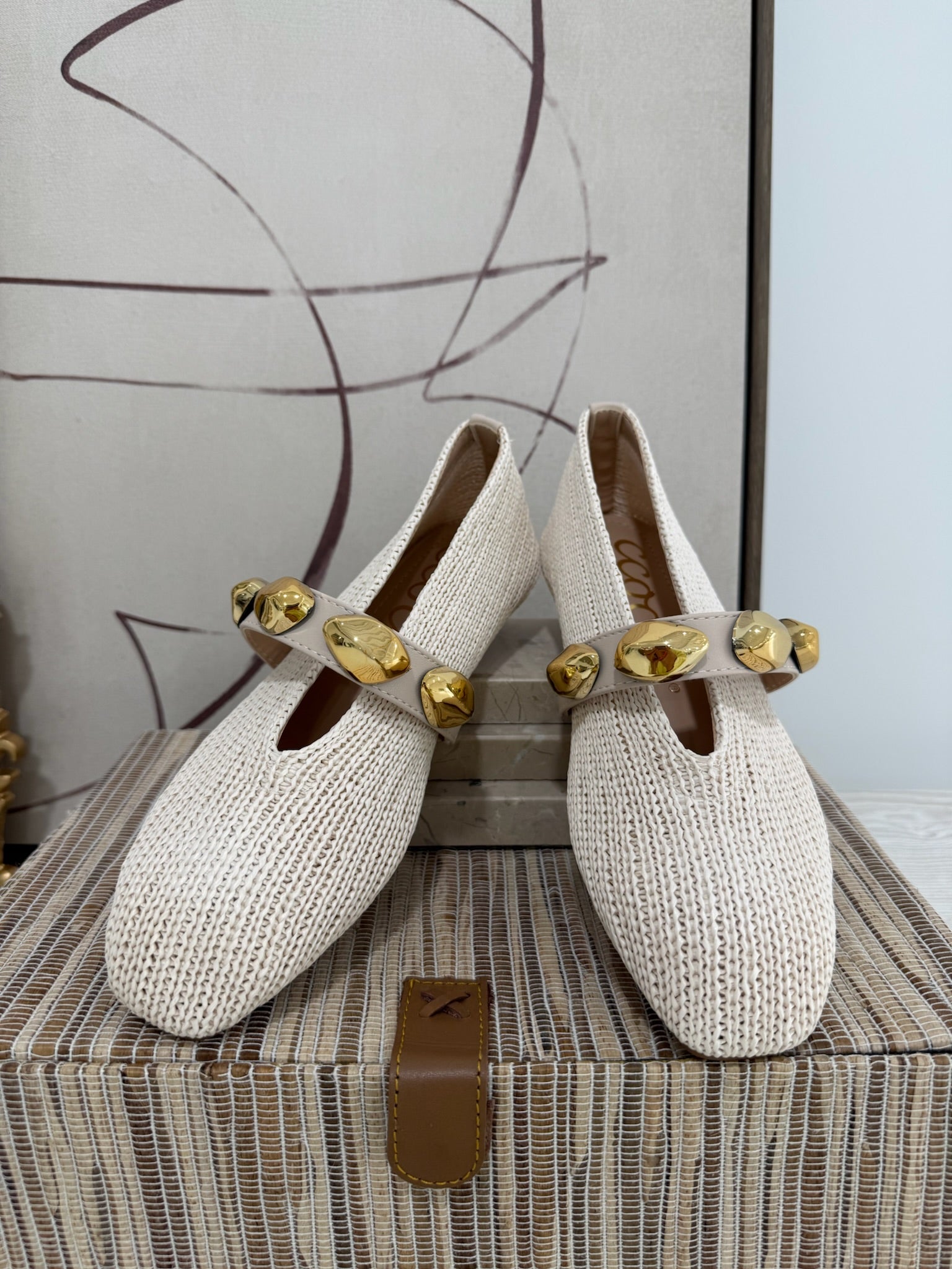 Islander Raffia Flats - Bone