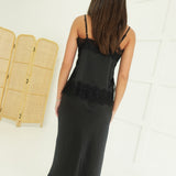 Downtowner Satin Set - Black