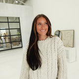 Lola Cable Knit Cardi - Oat