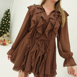 Sweet Whirl Of Mine Dress - Dk Mocha