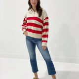 Full Of Cheer Striped Sweater - Red *CM