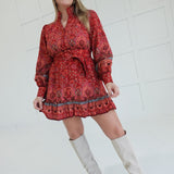 Wine and Wildflowers Mini Dress