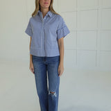 Tyra Striped Top - Blue