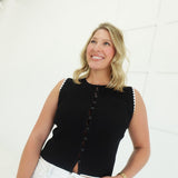 Twisted Games Knit Top - Black