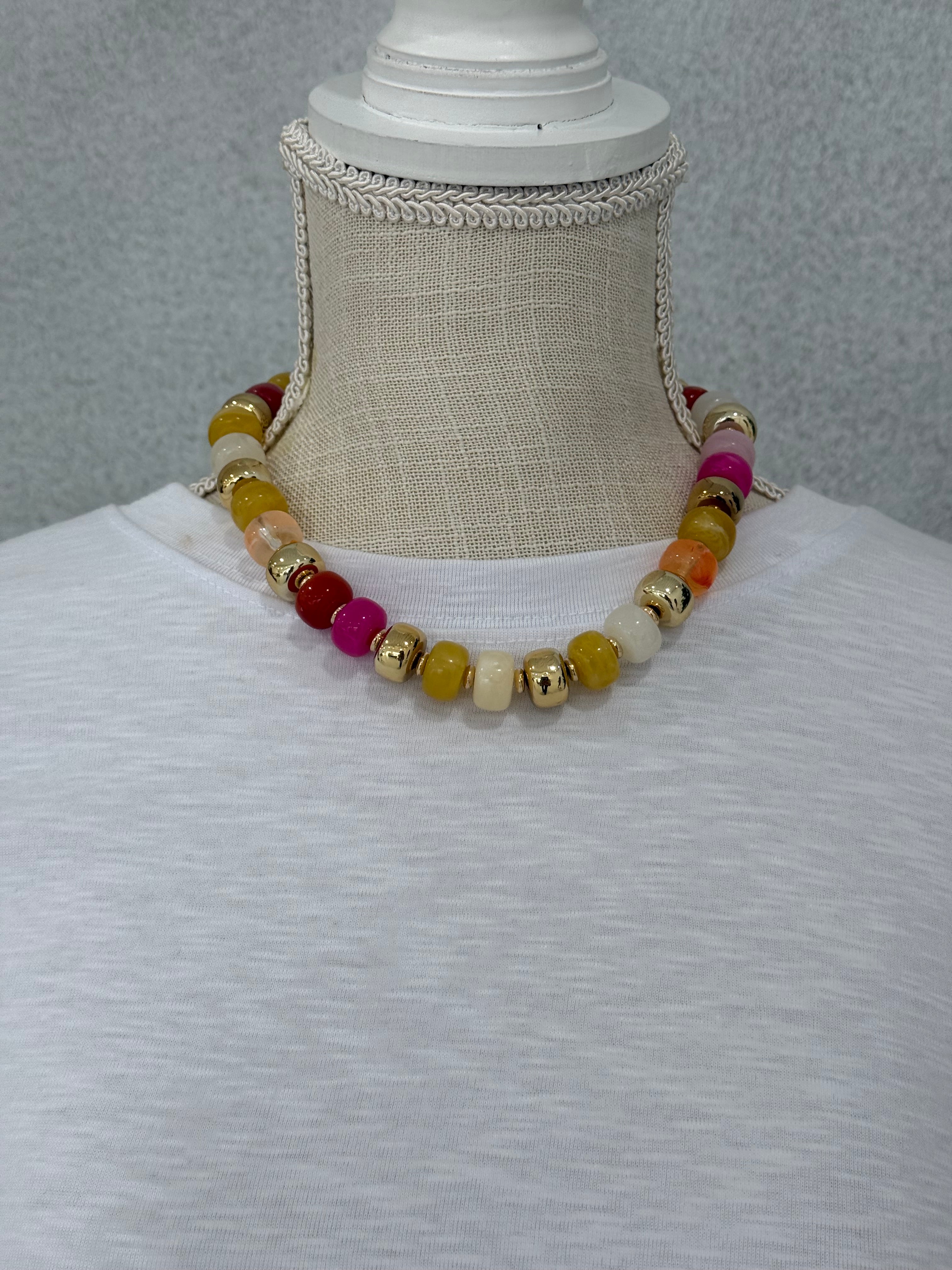 Iridescent Beaded Necklace